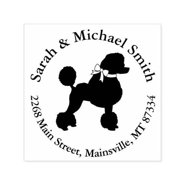 Poodle Baby Shower Puppy Self-inking Stamp (Design)