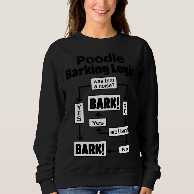 Poodle Barking Logic Sweatshirt (Front)