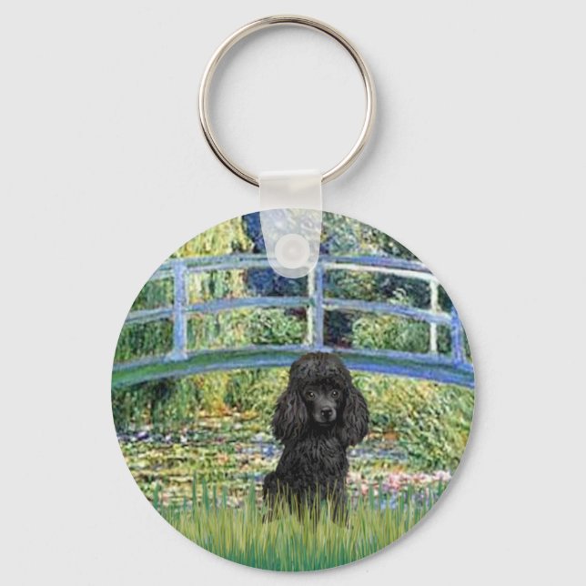 Poodle (black 1) - Bridge Key Ring (Front)