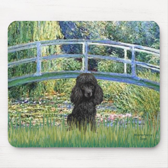 Poodle (black 1) - Bridge Mouse Mat (Front)