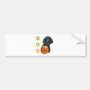 Poodle (Black Coated) Boo Bumper Sticker