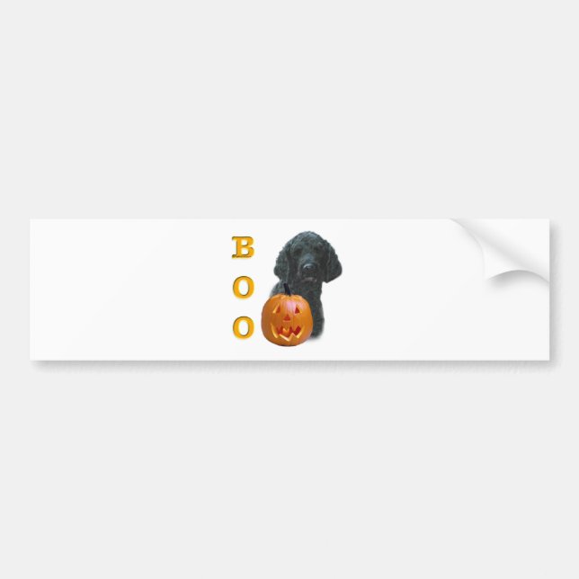 Poodle (Black Coated) Boo Bumper Sticker (Front)