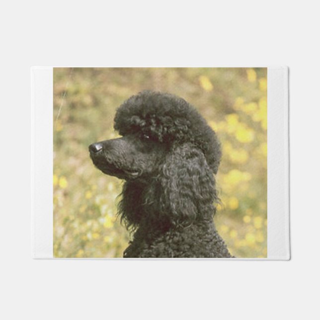 poodle black doormat (Front)