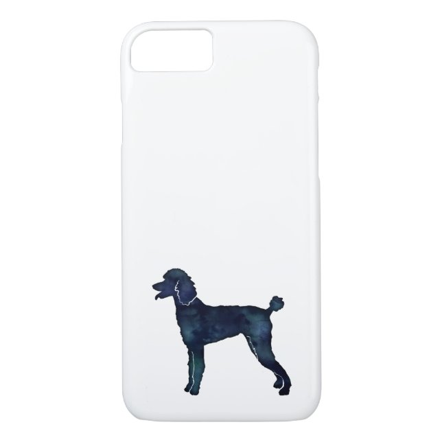 Poodle Black Watercolor Silhouette Case-Mate iPhone Case (Back)