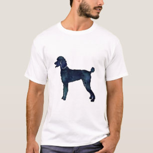 Poodle Black Watercolor Silhouette T-Shirt