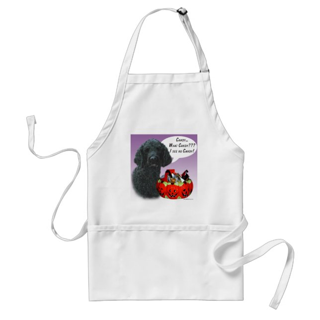 Poodle (blk) Halloween Candy Standard Apron (Front)