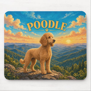 Poodle, Blue Ridge Vintage Watercolor Mouse Mat