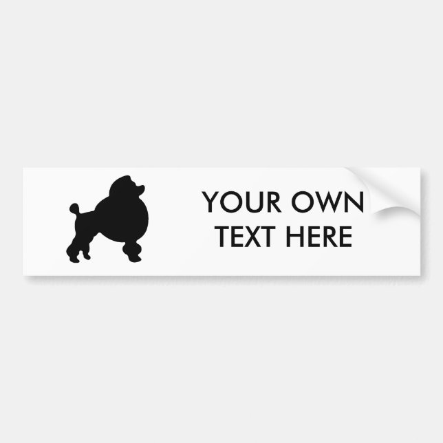 Poodle Bumper Sticker (Front)