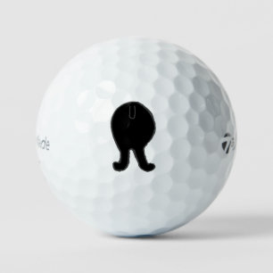 poodle butt black golf balls