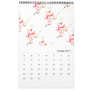 Poodle Calendar pattern