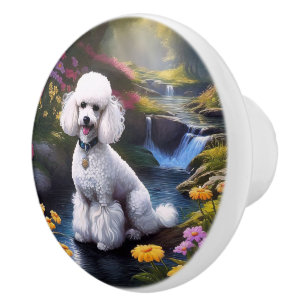 Poodle Ceramic Knob