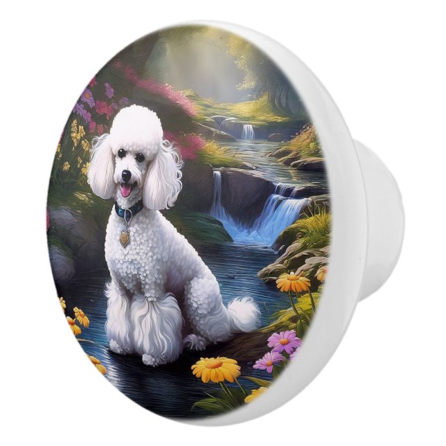Poodle Ceramic Knob (Right)