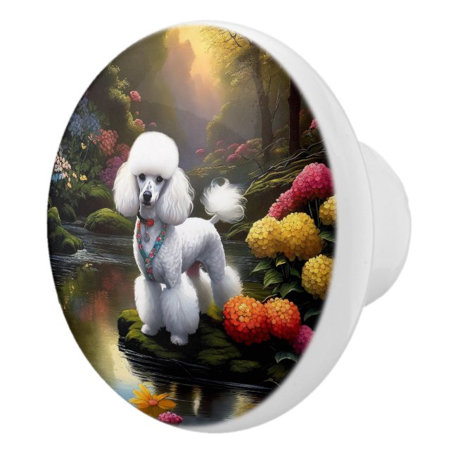 Poodle Ceramic Knob (Right)
