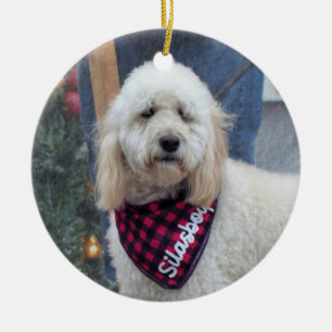 Poodle Ceramic Tree Decoration