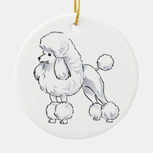 Poodle Ceramic Tree Decoration