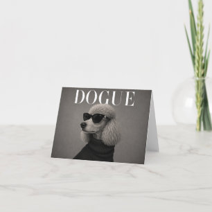 Poodle Chic Fashion Dog Thank You Card