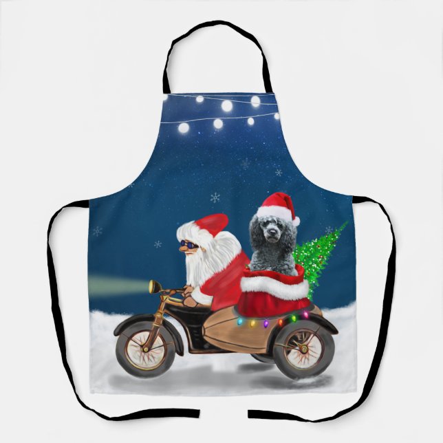 Poodle Christmas Apron (Front)