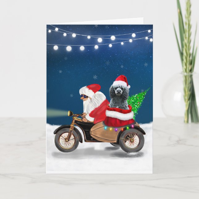 Poodle Christmas Card (Front)