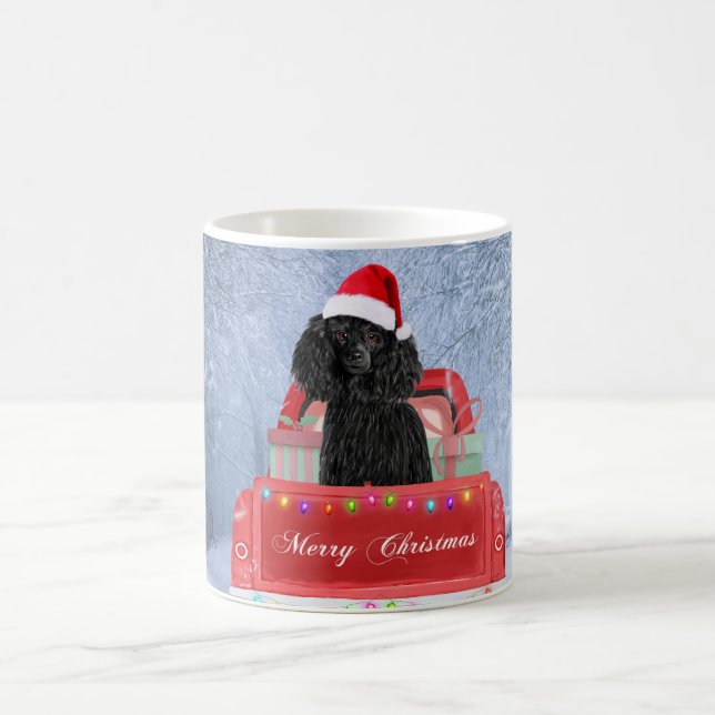 Poodle Christmas Coffee Mug (Center)
