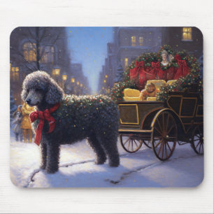 Poodle Christmas Festive Season Mouse Mat