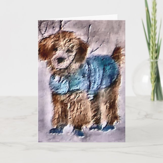 Poodle Christmas Gifts Holiday Card (Front)