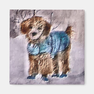 Poodle Christmas Gifts Magnet