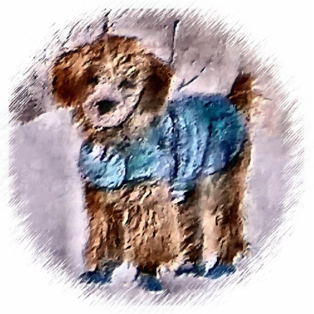 Poodle Christmas Gifts Ornament Photo Sculpture Decoration (Front)