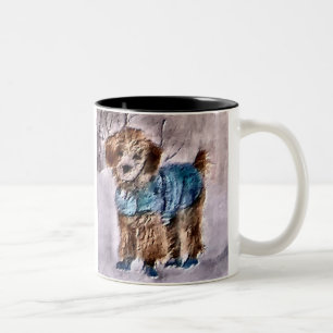 Poodle Christmas Gifts Two-Tone Coffee Mug