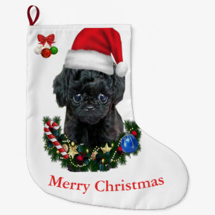 Poodle  Christmas Large Christmas Stocking
