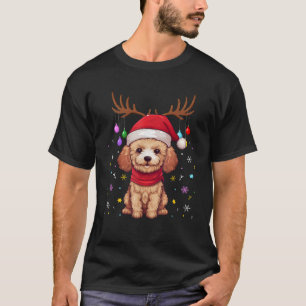 Poodle Christmas Ornaments Funny Reindeer Dog Love T-Shirt