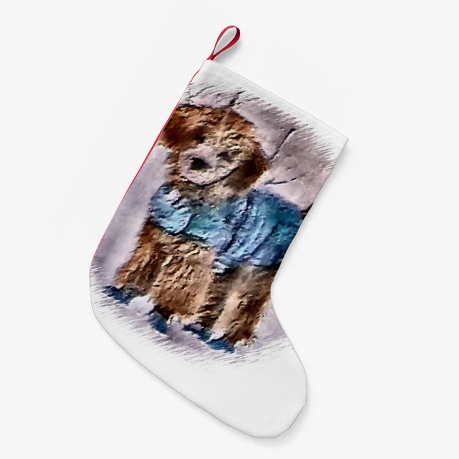 Poodle Christmas Small Christmas Stocking (Front (Hanging))