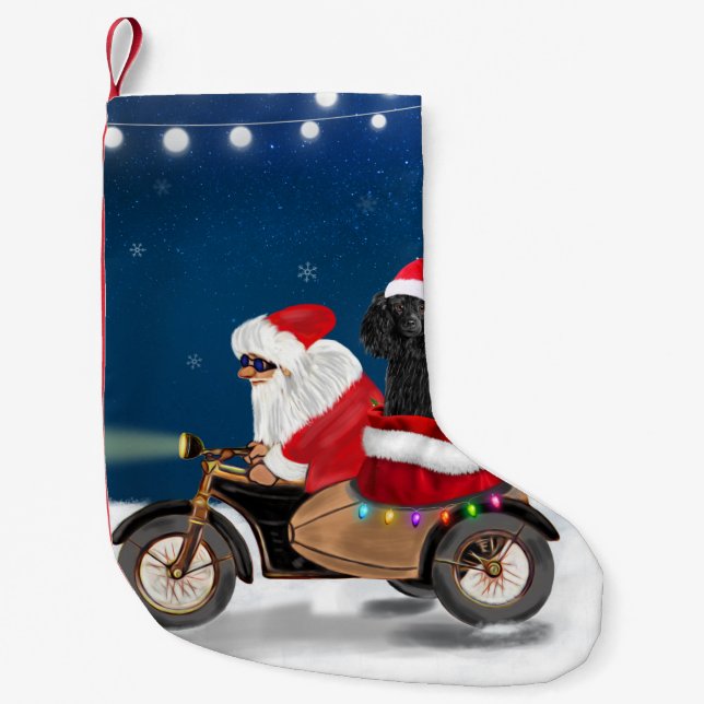 Poodle Christmas Small Christmas Stocking (Front)