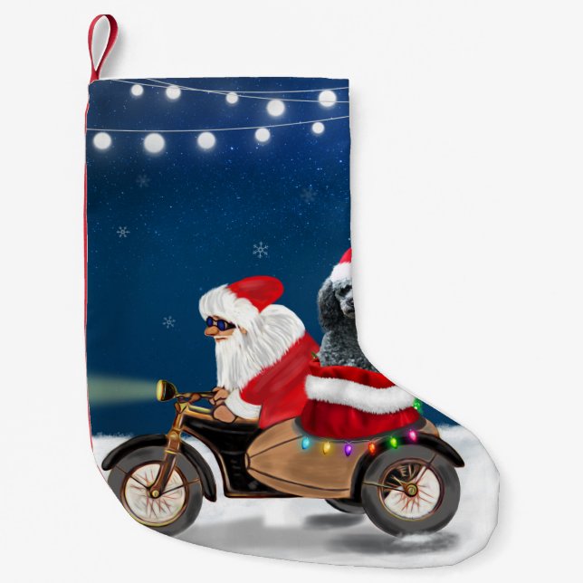 Poodle Christmas Small Christmas Stocking (Front)