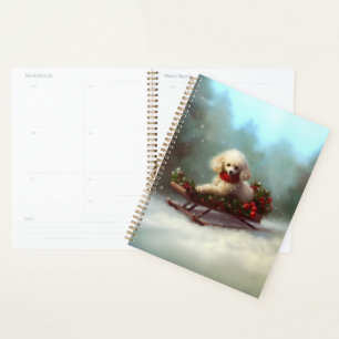 Poodle Christmas snow winter  Planner