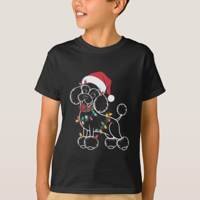 Poodle Christmas  T-Shirt (Front)