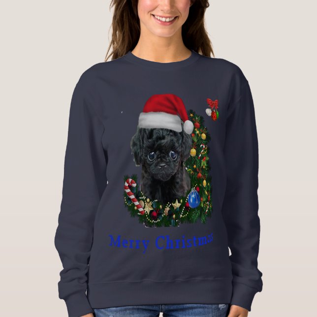 Poodle  Christmas T-Shirt Sweatshirt (Front)