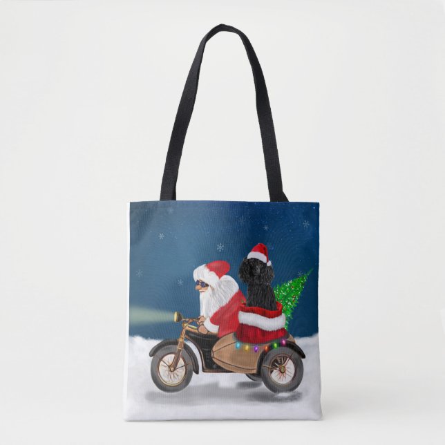Poodle Christmas Tote Bag (Front)