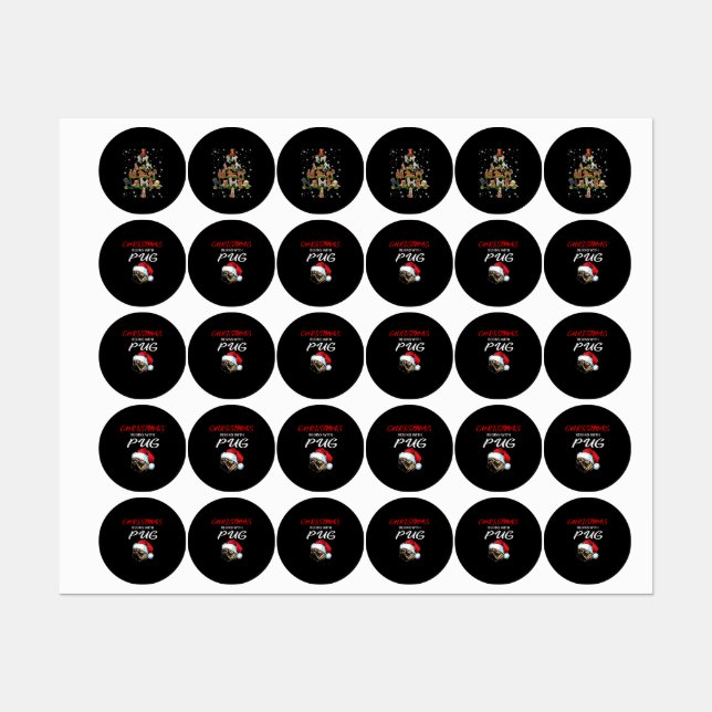 Poodle Christmas Tree Covered By Flashlight (Sheet)