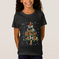 Poodle Christmas Tree Covered By Flashlight