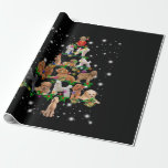 Poodle Christmas Tree Covered By Flashlight Wrapping Paper<br><div class="desc">Poodle Christmas Tree Covered By Flashlight</div>