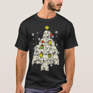 Poodle Christmas Tree Cute Xmas Pajamas PJs Dog Lo T-Shirt