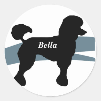 Poodle Circular Sticker