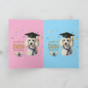 Poodle Class of 2026 Graduation Card