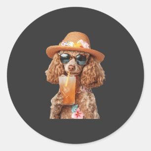 Poodle Classic Round Sticker