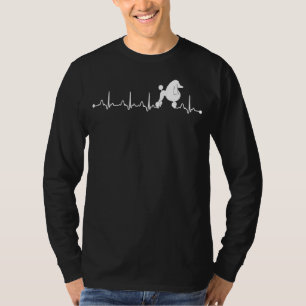 Poodle Continental Clip Dog Heartbeat Ekg Dog Mum T-Shirt