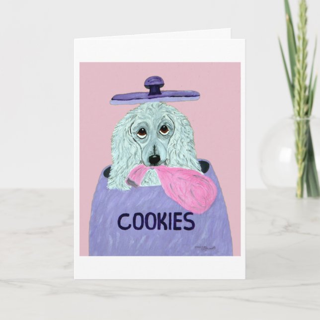 Poodle Cookie Thief  Card (Front)