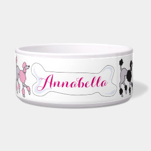 POODLE Customisable Name Dogfood Pet Bowl