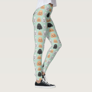 Poodle Cute Dog Lover Pattern Leggings