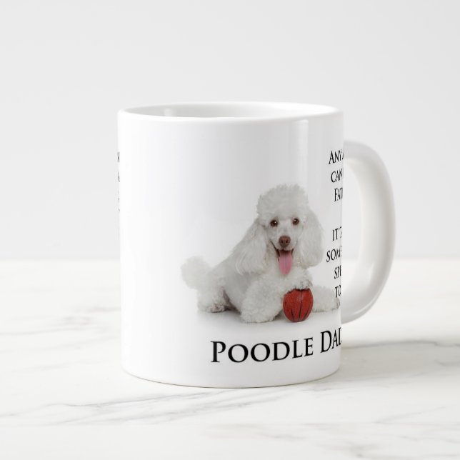 Poodle Dad Jumbo Mug (Front Right)