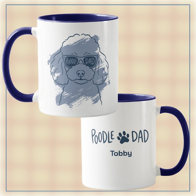 Poodle Dad Mug – Custom Name Dog Lover Gift (Creator Uploaded)